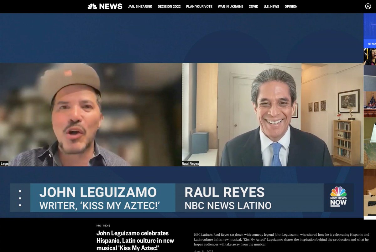 RaulAReyes's tweet photo. Check out our @NBCLatino interview w/ @JohnLeguizamo abt his new show #KissMyAztec now at @HartfordStage .  Story to follow! @kissmyaztec 

https://t.co/WaCfcGOiJN https://t.co/PoxK8dyfRn