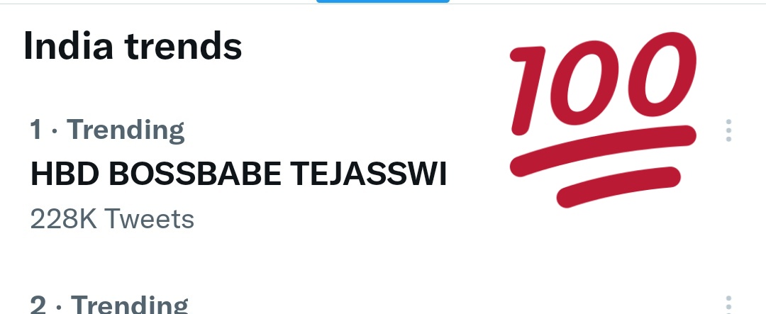 Important Note!!!
WE ARE TRENDING AT No1
CONGRATULATIONS Everyone!!
HBD BOSSBABE TEJASSWI