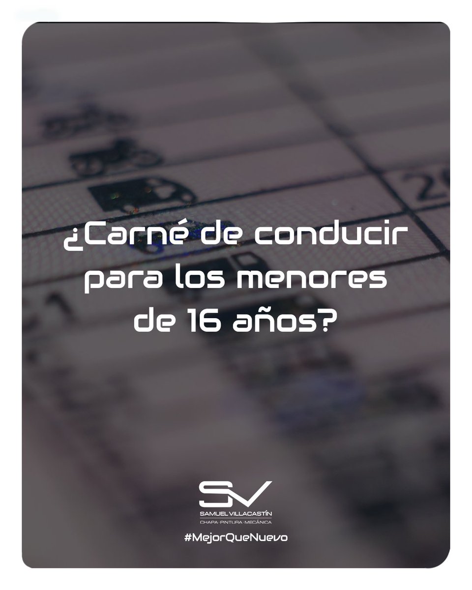 TallerSamuelV's tweet photo. ¿Que te parecería que se pudiese conseguir el carné a los 16 años? Esta es una de las nuevas propuestas de la DGT 👉https://t.co/NsRDILL66n 🚗 #TSV #MejorQueNuevo https://t.co/gqBlHPpScb