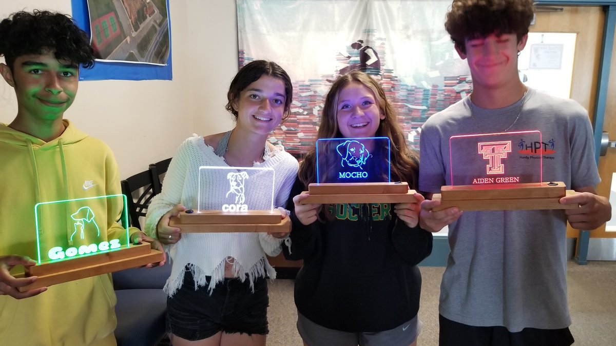 First LED Signs from the Engineering Innovation class this year!    #shopsabre #woodworking #cncwoodworking #2025