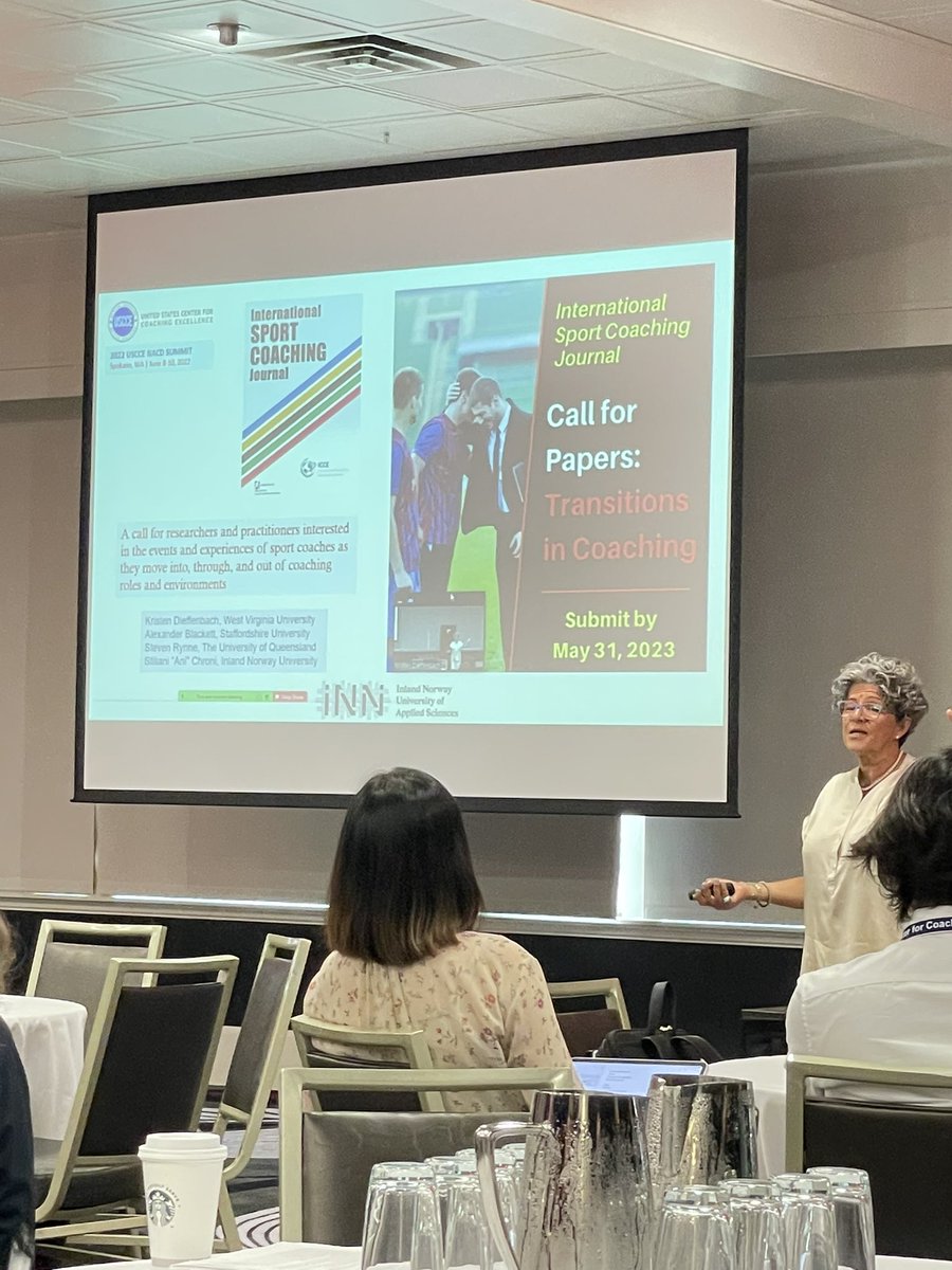 DrGearity's tweet photo. @AniChroni delivering a thorough evidenced informed presentation on transitioning elite athletes to coaching, which also setup their recent call for papers in @ISCJHK on the topic https://t.co/7iZeytghcV
@CoachingEd @Human_Kinetics #coached #uscce #sportcoaching #AcademicTwitter https://t.co/p5pDsndUHs