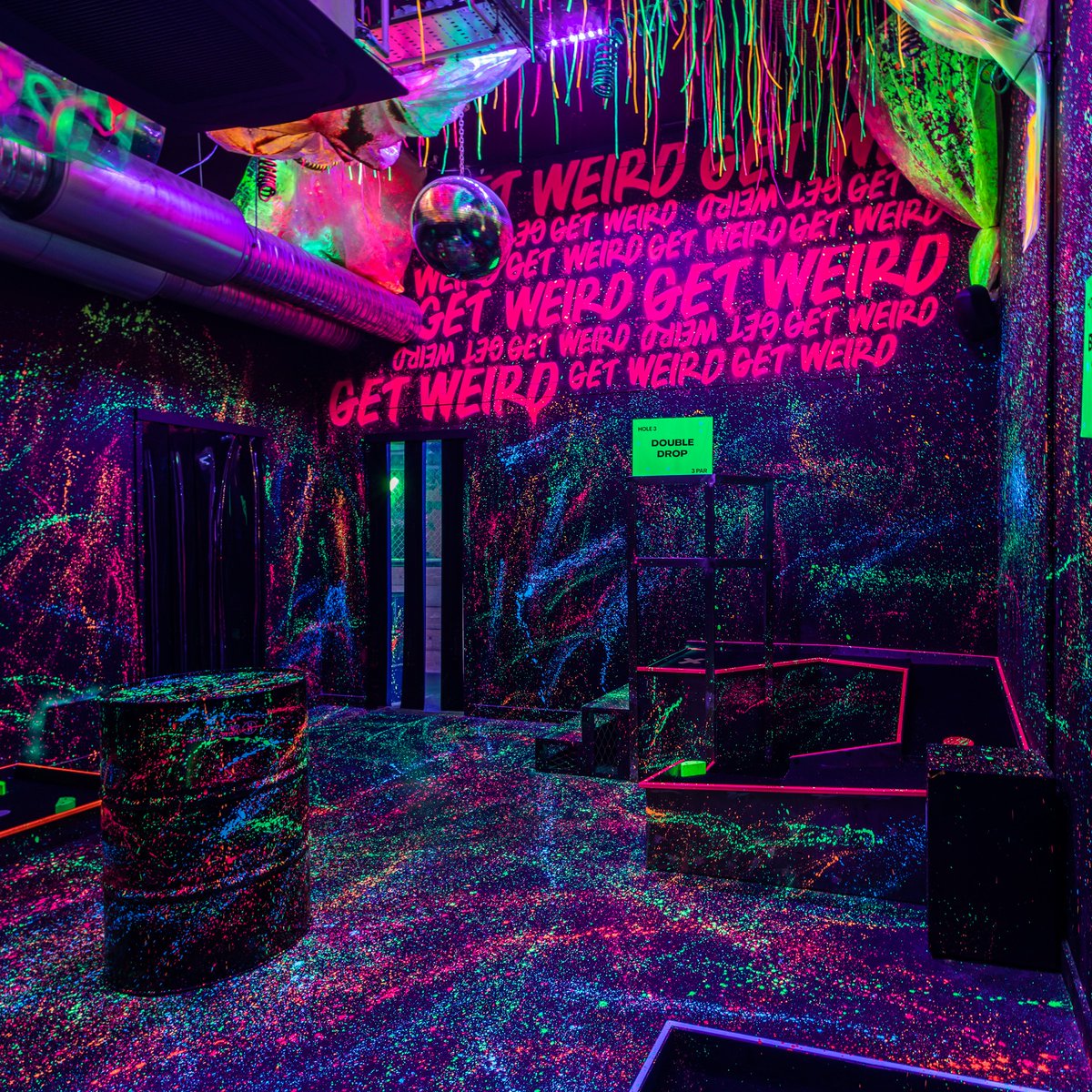 Junkyard Golf Club on X: Born Trippy? Rave through the 90s on course Dirk.  Exclusive to our London Junkyard, expect big tunes, furry walls and  distorted floors 🏌️‍♀️. Book now 🔗 in