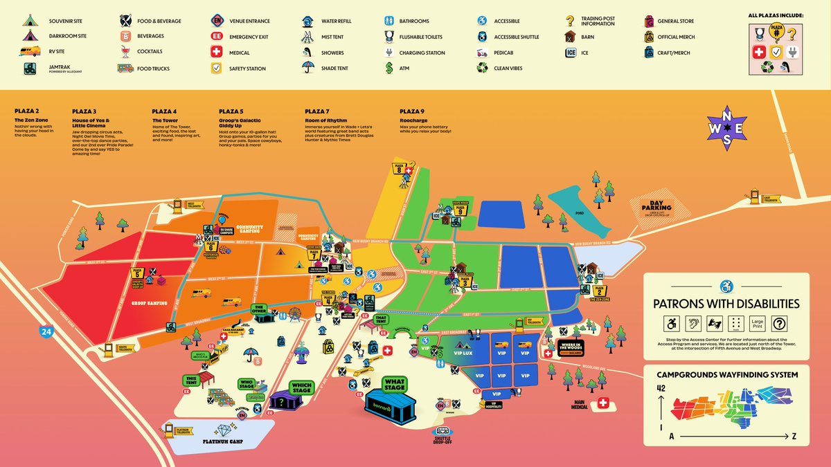 Bonnaroo 2022 map