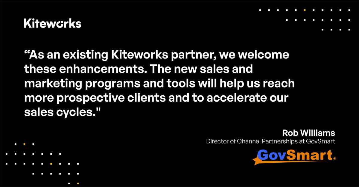 Kiteworks's tweet image. The revamped #KiteworksChannelFirst Partner program offers solution providers and resellers the opportunity to expand opportunities and grow revenue. @GovsmartINC, thank you for being a trusted partner.

hubs.ly/Q01cgqLC0