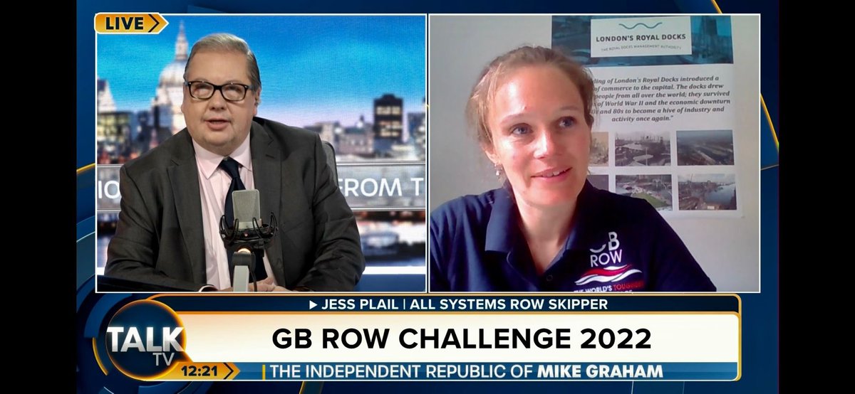 allsystemsrow's tweet photo. Big Thank you to Mike Graham for speaking to our skipper Jess Plail today. It is a truly big challenge we’ll be undertaking in just 2 days time! @TalkTV
Full video: 
https://t.co/gW3Tgi3sKf
1:59:40 https://t.co/mSu2zVpZyg