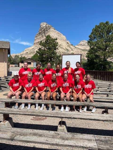 West volleyball all stars at the Scott’s Bluff National Monument today