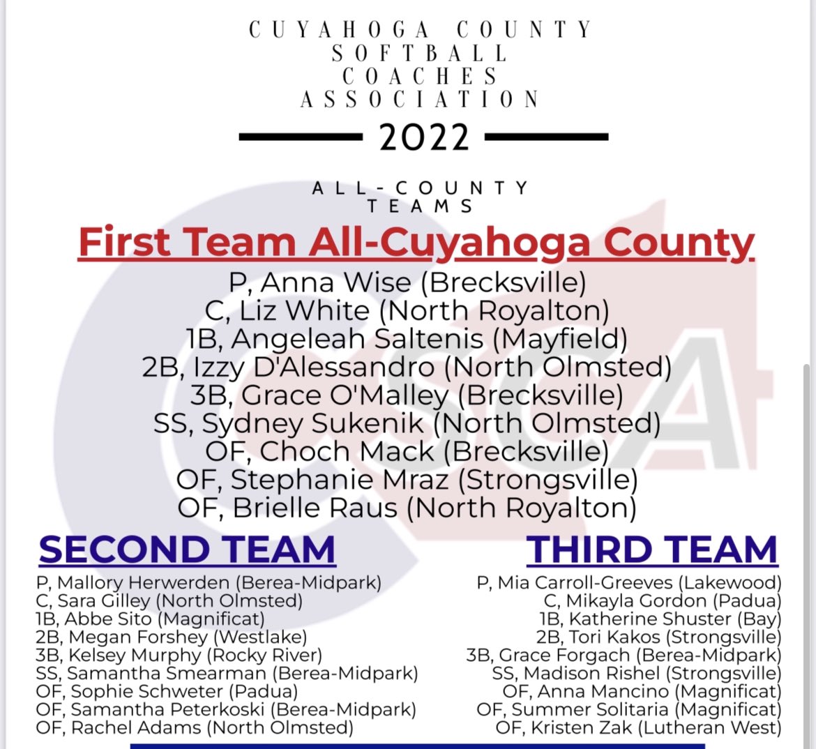 ccscaohio's tweet photo. ✨ TONIGHT ✨ 

CCSCA ALL-STAR GAME
6:30p Game Time
5:45p Awards Ceremony
BW Softball Field

Come see the best of the best in Cuyahoga County! https://t.co/R4ILJhmNZN