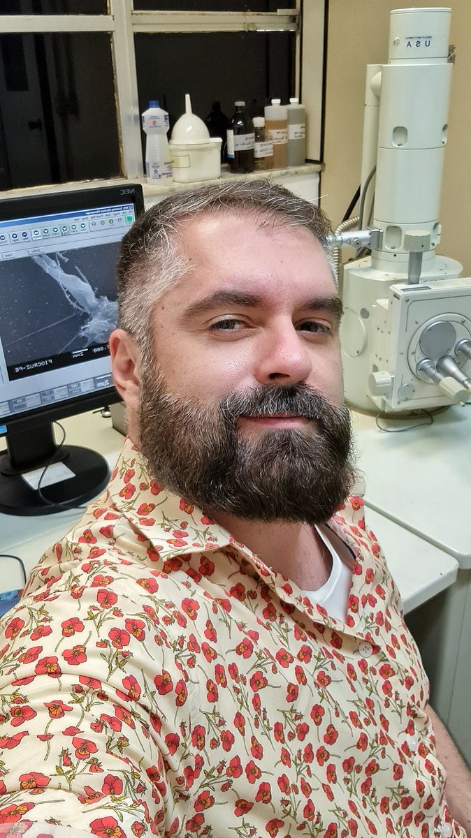 Finally, time to play with the scanning electron microscope! <a href="/deMiguelN/">Natalia de Miguel 👩🏻‍🔬</a> and <a href="/salasnehuen/">Nehuén Salas</a> look at our projections!