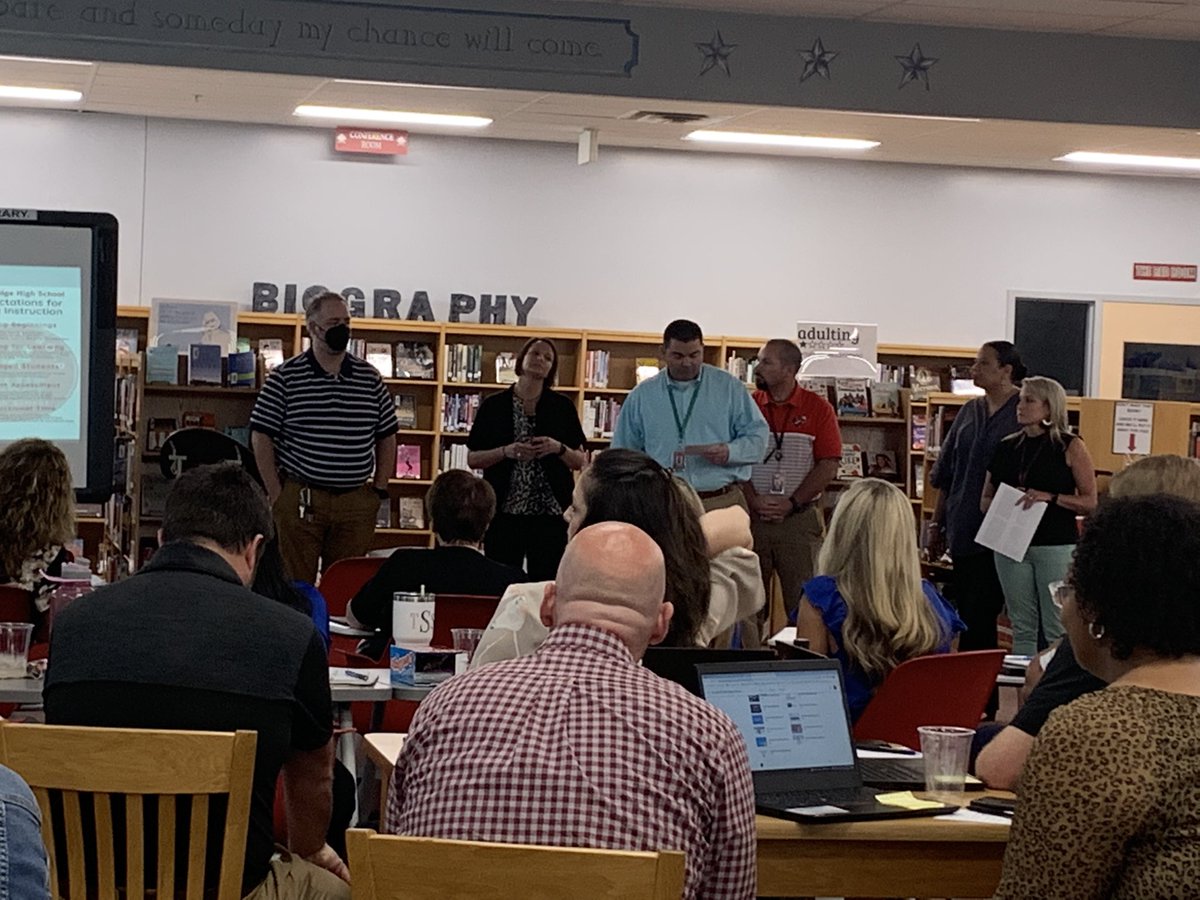 DrMaureenTiller's tweet photo. #HearUsROAR We are listening @BlueRidgeHigh 🐾 Excited to #hear your team present plans for Relationships Organization Achievement Rally #ReadyToRally👏🏼 @AshleyCWardlaw https://t.co/iaTdFOuGZs