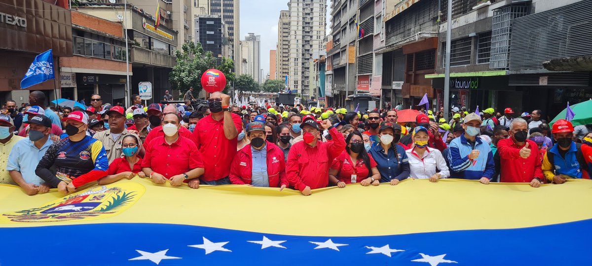 El Gobierno Bolivariano cuenta con la fuerza de la Clase Obrera venezolana, quienes hoy respaldamos las Políticas Revolucionarias de Protección, continuemos trabajando y haciendo frente al bloqueo criminal como lo orientó el Presidente <a href="/NicolasMaduro/">Nicolás Maduro</a>.

#VenezuelaYArgeliaUnidas