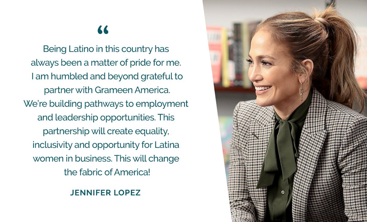 GrameenAmerica's tweet photo. Grameen America, @jlo and #LimitlessLabs share a mission to propel economic opportunity for women
When Latina entrepreneurs are given an opportunity to succeed, we have seen not just her and her family transform, but entire communities transform
More: https://t.co/pAywdKelMr https://t.co/AnOGzzqcFh