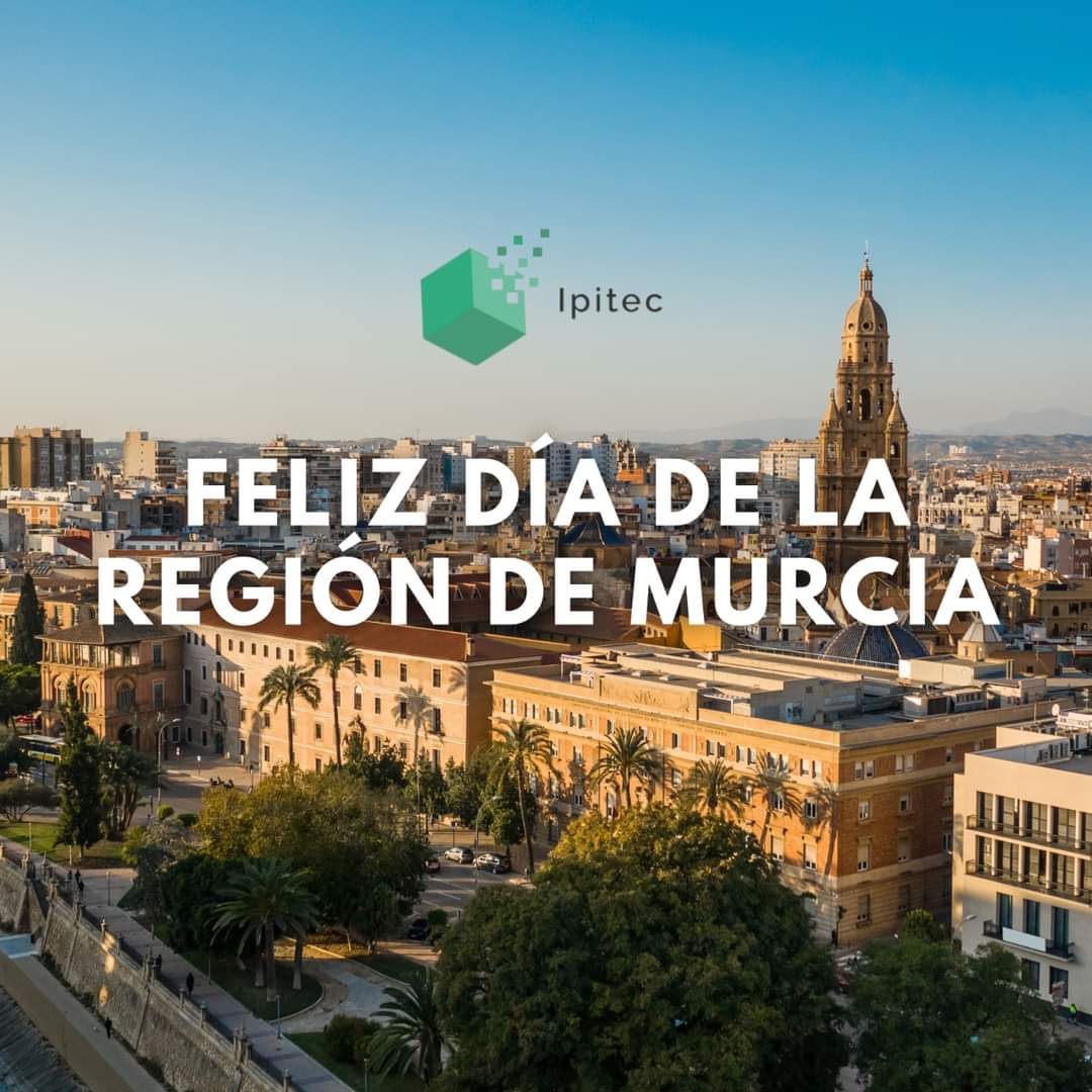 Esperamos que hayáis disfrutado del #DiadelaRegióndeMurcia! 🎊

Ipitec es una empresa 100% murciana y estamos muy orgullosos de esta increíble Región❤️

#9junio #regiondemurcia #murcia #ipitec