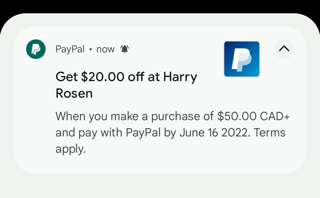 tx0dev's tweet photo. @PayPal you got balls to do a push notification advertising.
Now you're off my device, you played yourself. https://t.co/eyWYb9VAWk