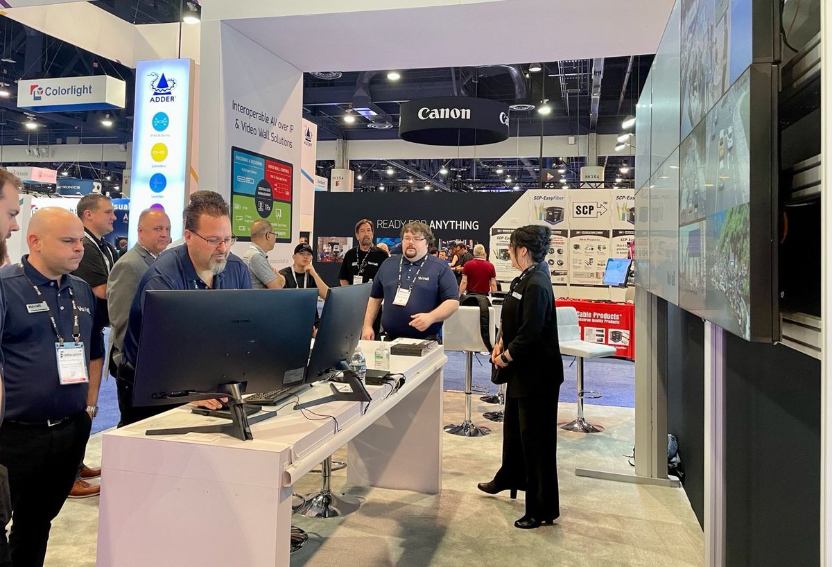 VuWall's tweet photo. Day 2 #infocomm packs the halls once again! Come by and see #vuwall in the North Hall at N1569. Pick up your bracelet for tonight’s #cocktail! Quantities are limited. https://t.co/OZ0M0JenEH