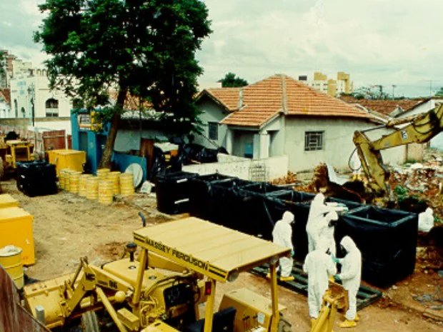 Muitos imóveis tiveram de ser demolidos e mais de 13 toneladas de resíduos foram removidas da comunidade afetada. Malgrado a ação rápida dos funcionários da CNEN ter impedido que o problema se alastrasse, a assistência médica ofertada aos contaminados foi insatisfatória.13/21