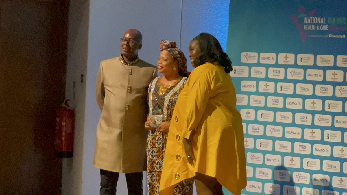 Congratulations dear Marsha <a href="/MarshaLTJones/">Marsha Jones</a> on winning the Compassionate and Inclusive leader of the year at the @BAME_HCA this evening @epsom_sthelier <a href="/CnmaUk/">CNMA (UK)</a> <a href="/PauletteL_MBE/">Paulette Lewis</a>