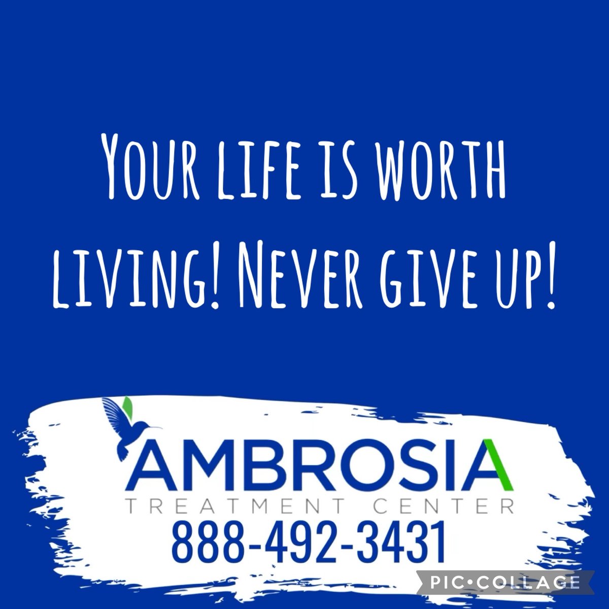 AmbrosiaTC's tweet photo. Never ever give up. Life is a beautiful gift! #ambrosiatc #mentalhealthawareness #thereishope #recovery #sober https://t.co/sfQeX1Xcik