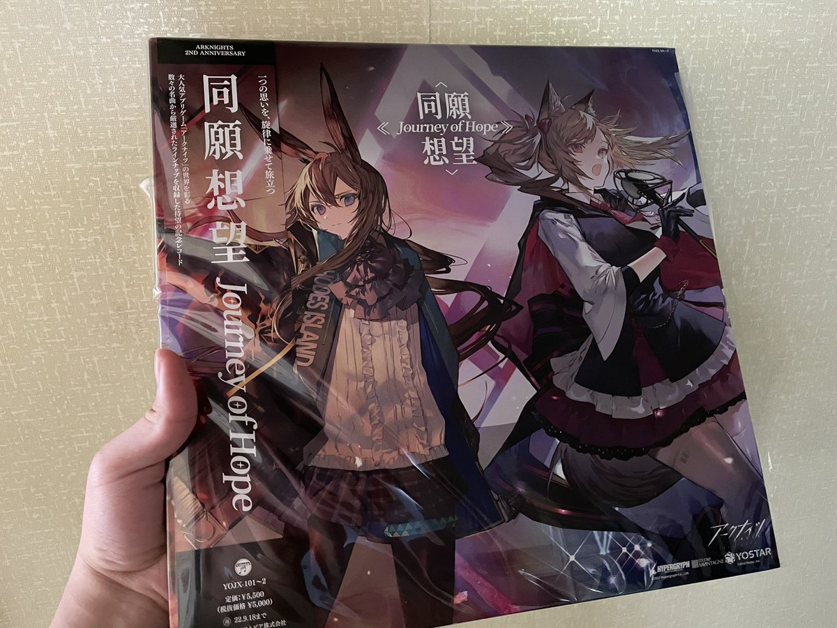 アークナイツ arknights 同願想望 journey hope レコード 未使用品 
