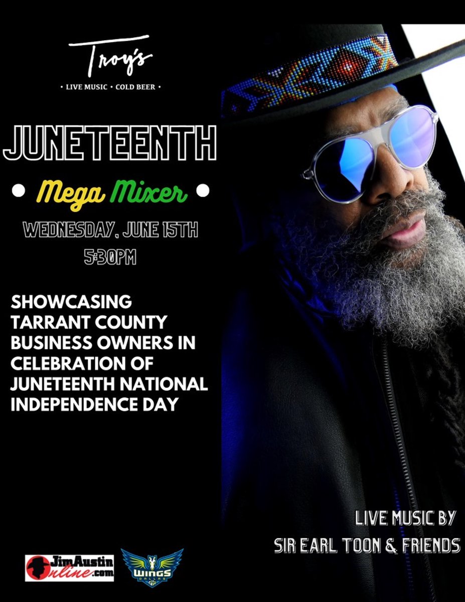 Black Sports Professionals North Texas (@bspntx) on Twitter photo Join #BSPNTX on Wednesday, June 15 at the #Juneteenth Mega Mixer at Troy's inside <a href="/tx_live/">Texas Live!</a> in Arlington!
RSVP:
bit.ly/BSPNTXJune2022 Join #BSPNTX on Wednesday, June 15 at the #Juneteenth Mega Mixer at Troy's inside <a href="/tx_live/">Texas Live!</a> in Arlington!
RSVP:
bit.ly/BSPNTXJune2022