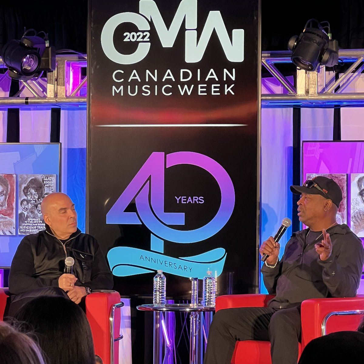 “Hip hop is fantastic—it didn’t invent anything, but it reinvented everything.” We’re having a great time at the @CMW_Week Conference! Right now, we’re watching today’s keynote interview with Chuck D of @PublicEnemyFTP. We have to say, he knows his Canadian geography!