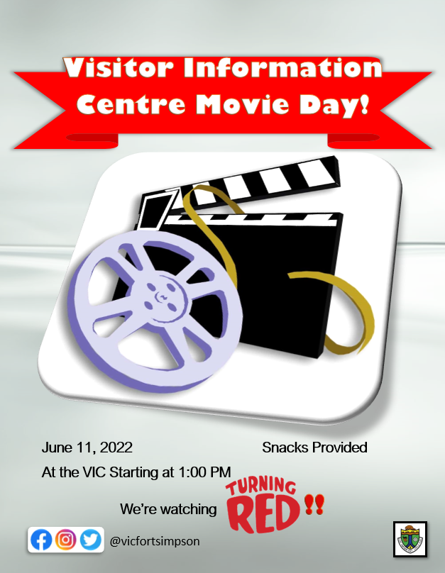 Movie Day On Saturday! June 11th at 1pm to roughly 2:30pm! We we're going to do Bannock on a stick but it has been postponed to June 18th due to the weather.

The Turning Red movie is approximately an hour and a half long.