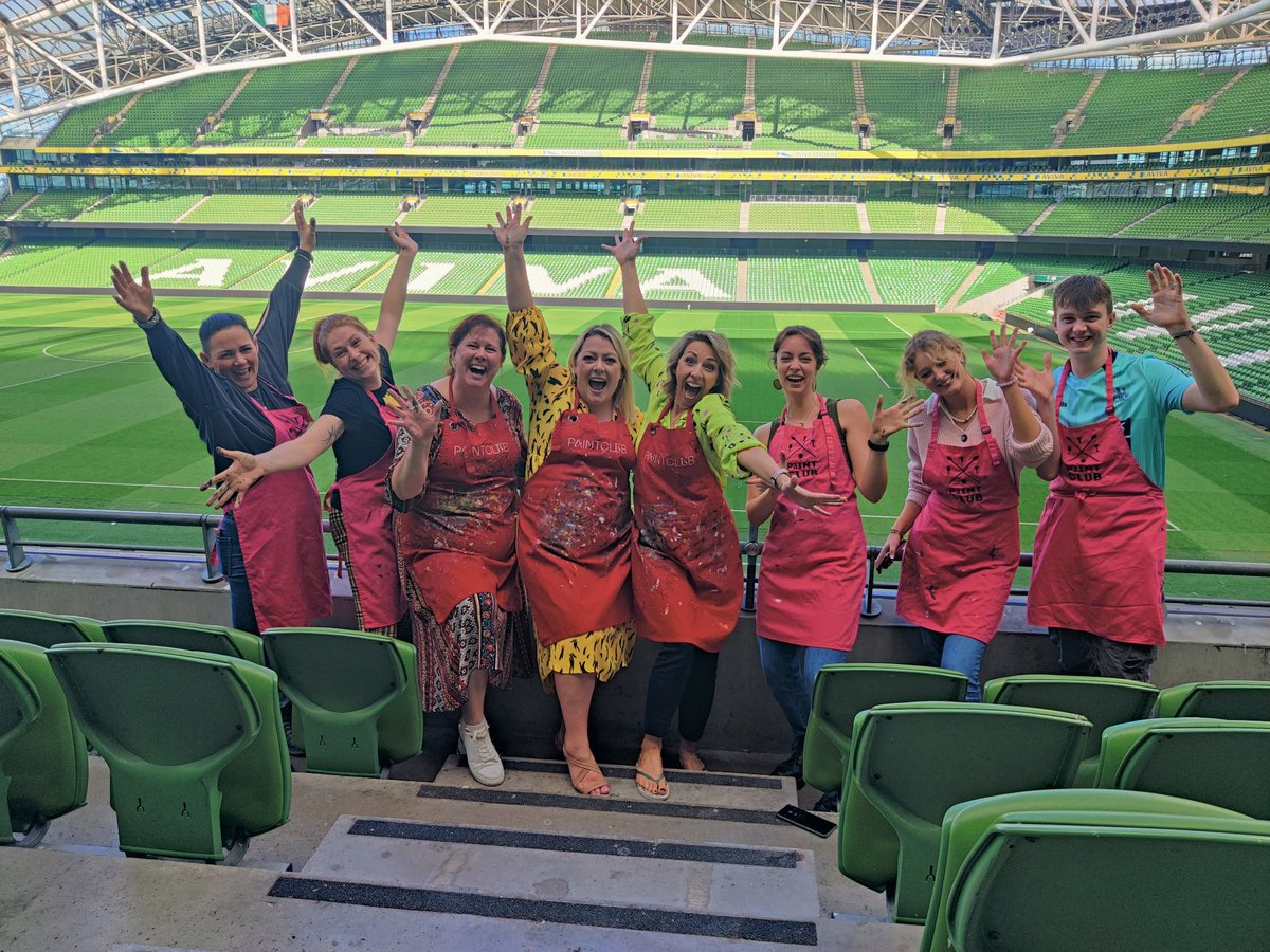 What a Day!!! 
Hosting 200 <a href="/ESBNetworks/">ESB Networks</a> employees for an EPIC "Team Up" corporate event in the <a href="/AVIVAStadium/">AVIVA Stadium</a>
A bucket list dream venue ✔️
Our biggest event to date ✔️
The best team bringing it all together ✔️
#paintclub #corporateevents #dreambigger #ireland #teambuilding #social