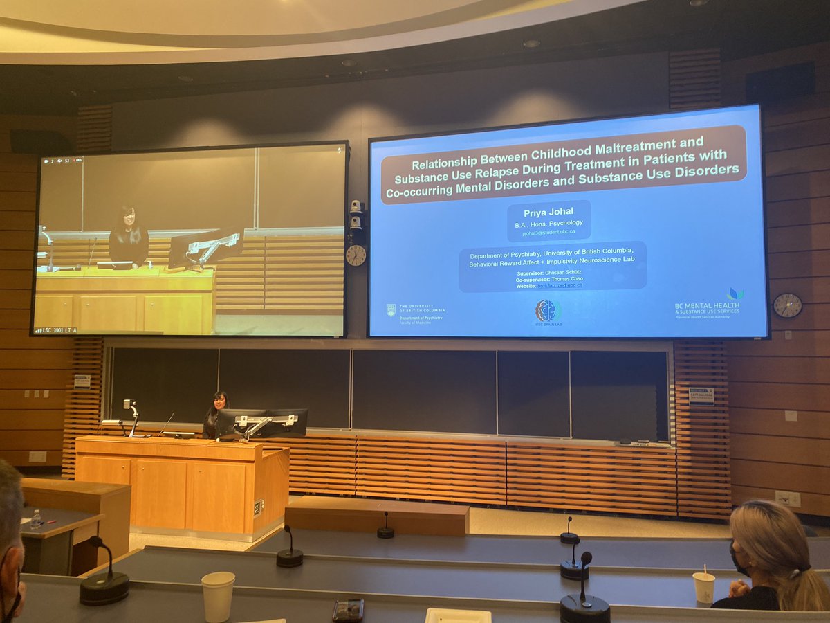 tanisse_epp's tweet photo. Priya presenting a lightening talk on how childhood trauma relates to overdose in individuals with concurrent disorder #PRD2022 https://t.co/qlyp7jnhSU