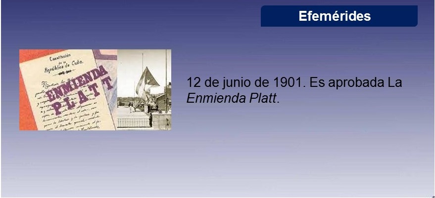 12 de junio. Es aprobada la Enmienda Platt.#TenemosMemoria,#TenemosHistoria,#CubaViveEnSuHistoria,<a href="/HildaAriasP/">Hilda Arias ❤️🇨🇺</a>,<a href="/DarquirisC/">Darquiris Sánchez Castro</a>.