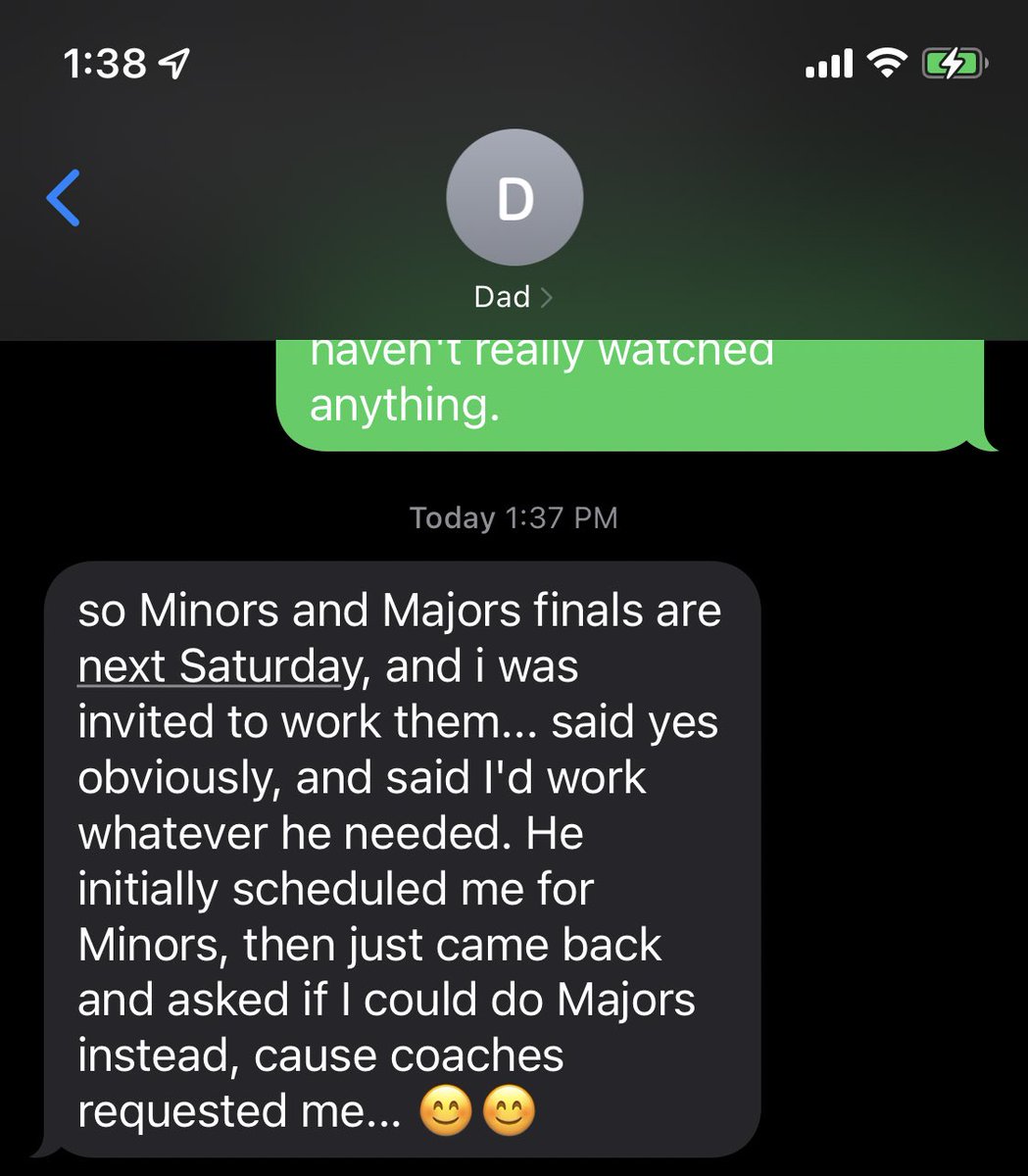 This is my retired father’s first year as a little league umpire and he got requested to work the finals. 

How proud he is made my day.