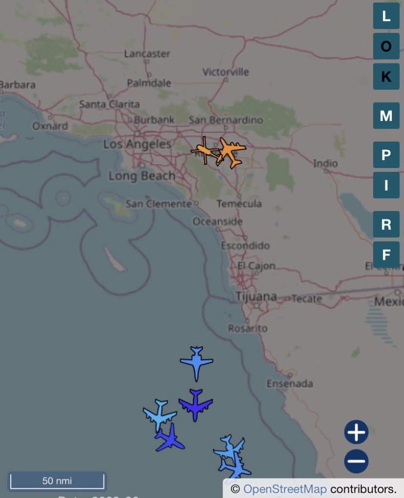 pytolson's tweet photo. @DavidLarter I’m guessing the Navy practices mock attacks, frequently. This is from Monday evening. Seems like a big presence. I believe the Nimitz is out there as well. https://t.co/xa4ZC8pYFl