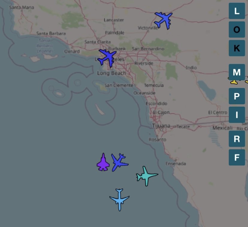 pytolson's tweet photo. @DavidLarter I’m guessing the Navy practices mock attacks, frequently. This is from Monday evening. Seems like a big presence. I believe the Nimitz is out there as well. https://t.co/xa4ZC8pYFl