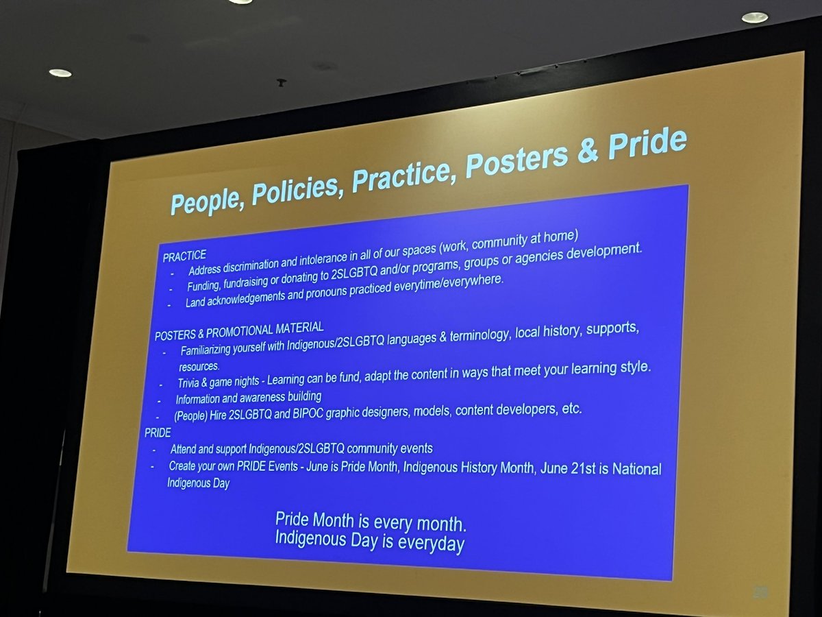 “Pride month is EVERY month. Indigenous day is EVERY day. I’m still gay in August. I’m still Indigenous on Dec. 24.” We need to do more, throughout the year, to support providers to offer inclusive, safe services and programs. #ActionNow2022 #IndigenousHealth