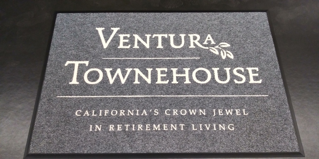 Our friends at Ventura Townehouse just upgraded their premier luxury resort senior community with a Dura Nop Inlaid Logo Mat in gray and white. How cozy and thoughtful is this? Making you feel at home as soon as you step in! <a href="/VTownehouse/">Ventura Townehouse</a>

Available at: canadamats.ca