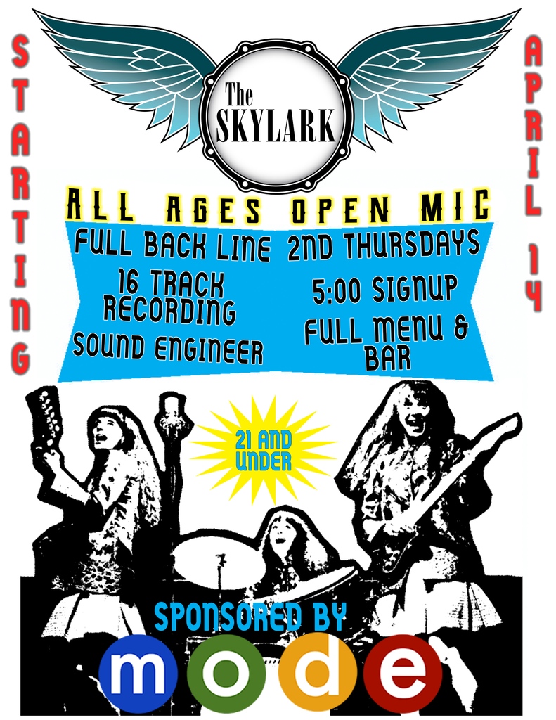 The next <a href="/skylarkcafe/">Skylark Cafe & Club</a> all ages open mic is Thursday 6/9, a.k.a. TONIGHT! We encourage all <a href="/modemusicws/">Mode Music Studios</a> &amp; <a href="/modemusicandpa/">Mode Music and Performing Arts</a> families to come by! Signups @ 5pm &amp; music @ 6pm! #skylarkcafe #allagesopenmic #modemusicstudios #MMPA #seattlemusic #livemusic #familyfun
