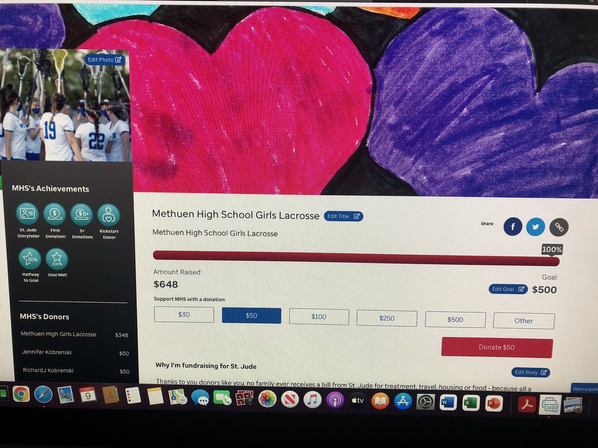 THANK YOU! 💛 THANK YOU! 💛THANK YOU! 💛

To everyone who donated to our fundraiser for St. Jude. We surpassed our $500 goal!