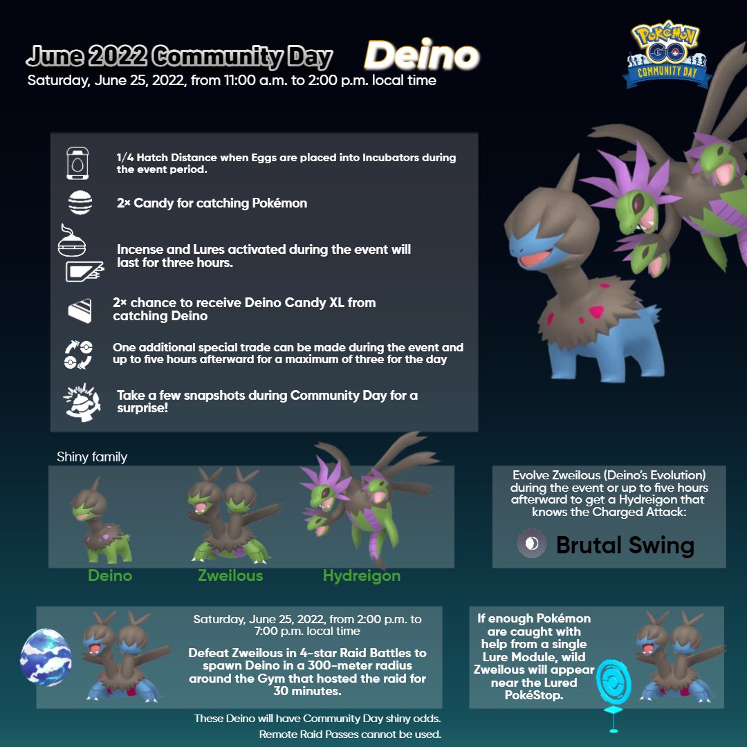 June 2022 Community Day: Deino – Pokémon GO