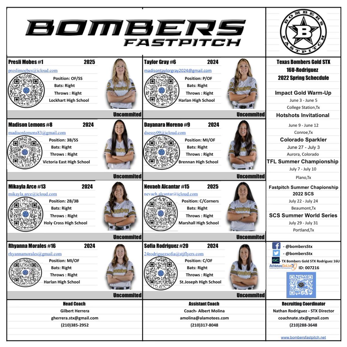 BombersStx's tweet photo. GAME DAY !!
Ready to hit the field at the Hotshots invitational in Conroe! 🦈#AllGasNoBrakes https://t.co/x8y1AJwR3U