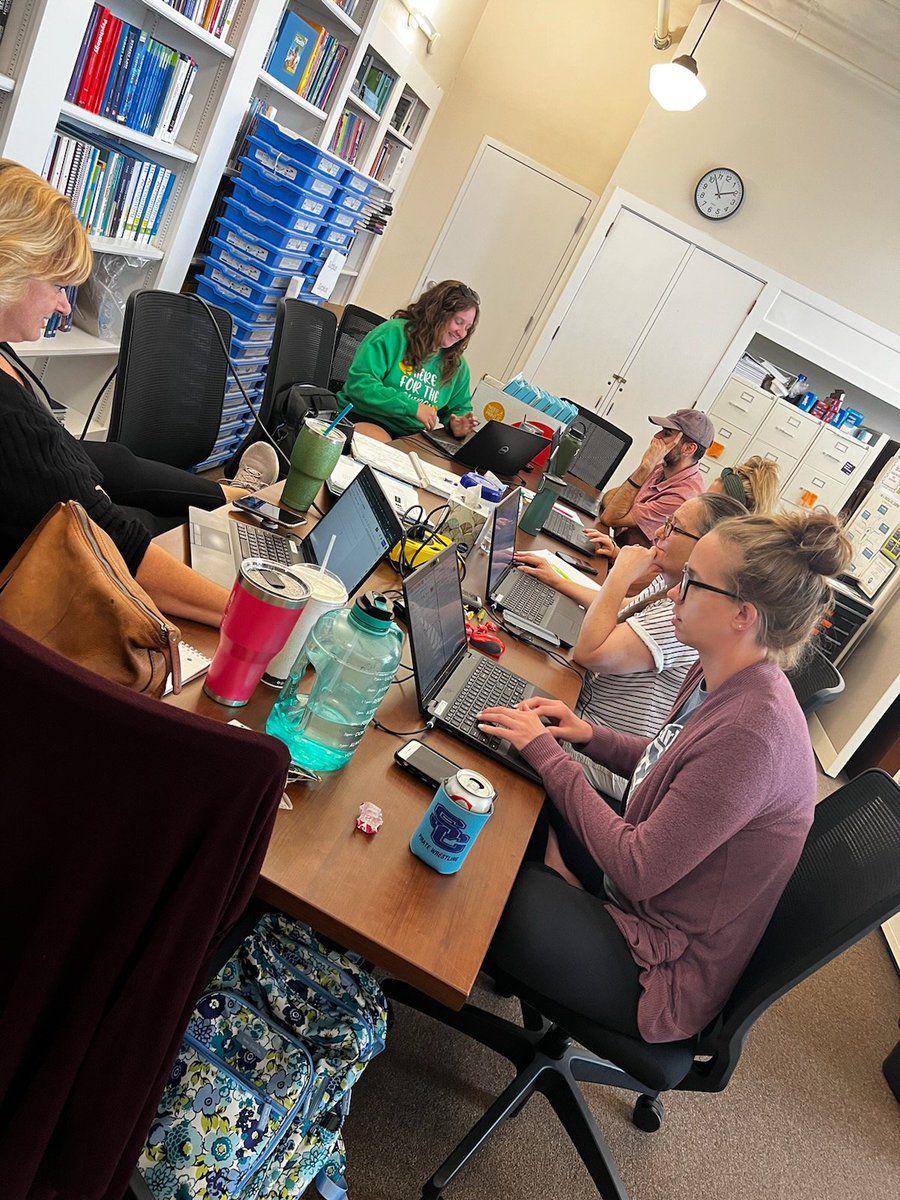 StChasSDPD's tweet photo. The high school math teachers @StChasCitySch have worked the past 2 days collaborating on common formative and summarize assessments! 2022-23 school year will be here before we know it,and our math teachers will be ready! #SCSDPD #PLC #SCSDbest https://t.co/v8GYPcJqYD
