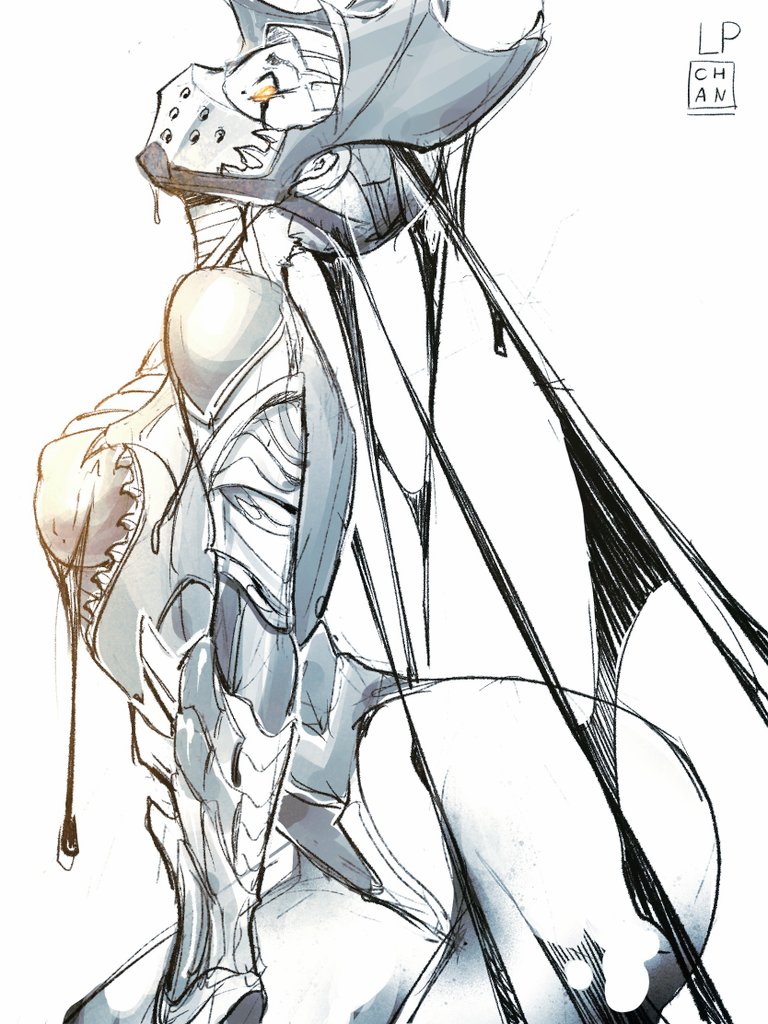 PerroneLia's tweet image. Gogmazios armor sketch! One of my fav Elder Dragons. 🖤🖤🖤
#MonthterHunter22 #MonsterHunter