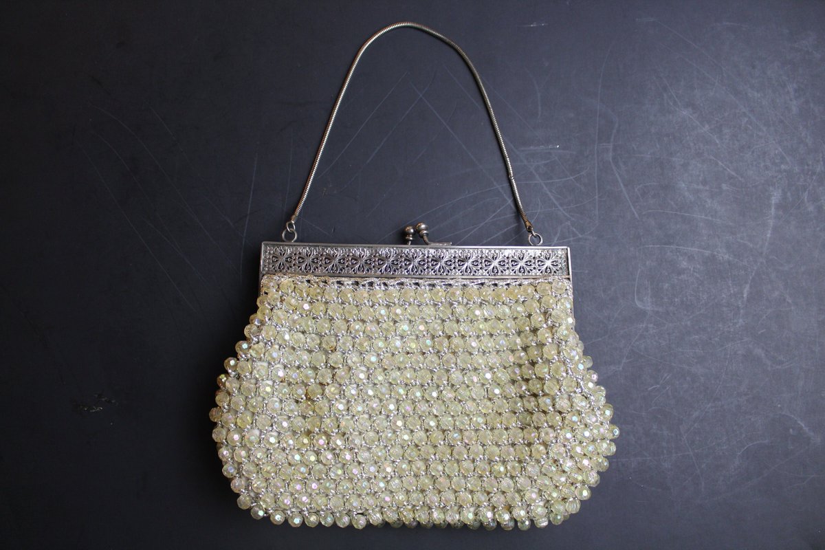 Wisdom_Lane's tweet photo. Vintage 1960s Clutch Purse Or Handbag With Aurora borealis Beads And Silver Tone Pierced Metal Top And Snap Closure https://t.co/B0IzaMFo2P #Etsy #WisdomLane #SnapClosure https://t.co/D4o9PCm82B