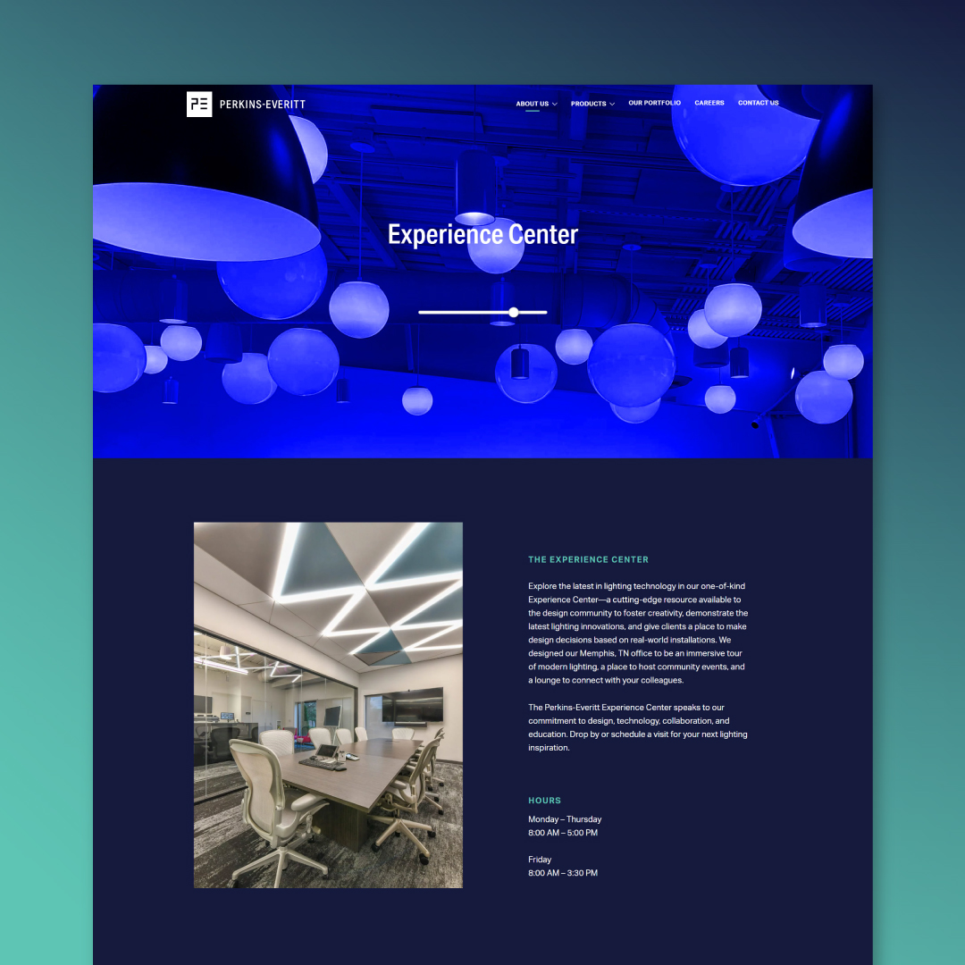 ParadigmMemphis's tweet image. We're very excited to finally show off this website for Perkins-Everitt Lighting &amp;amp; Controls. They needed an interactive, modern website to inspire their customers and showcase the newest and brightest in the lighting industry. 

Check out our solution:  perkinseveritt.net