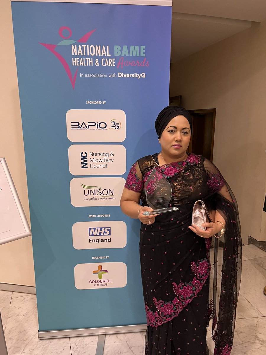 Huge chief nurse chufties for <a href="/MiahRukeya/">Rukeya Miah BEM</a> #BAMEMidwifeOfYear