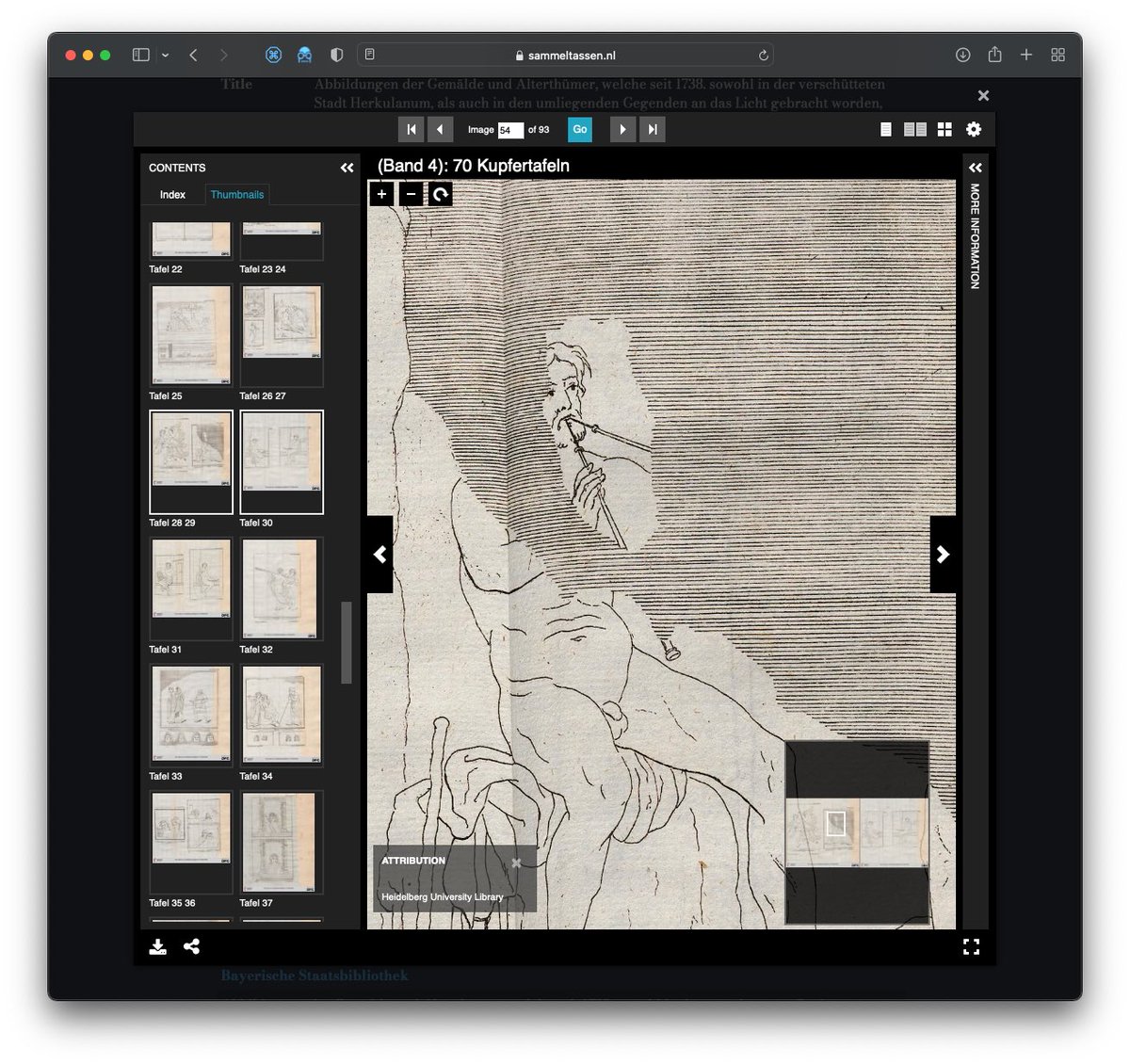 The website makes use of <a href="/iiif_io/">IIIF</a> and <a href="/universalviewer/">Universal Viewer</a> for displaying related digital editions from various institutions without the need to leave the page. This one is from the amazing archaeological collection of <a href="/HeidelbergU/">Heidelberg University</a> library.