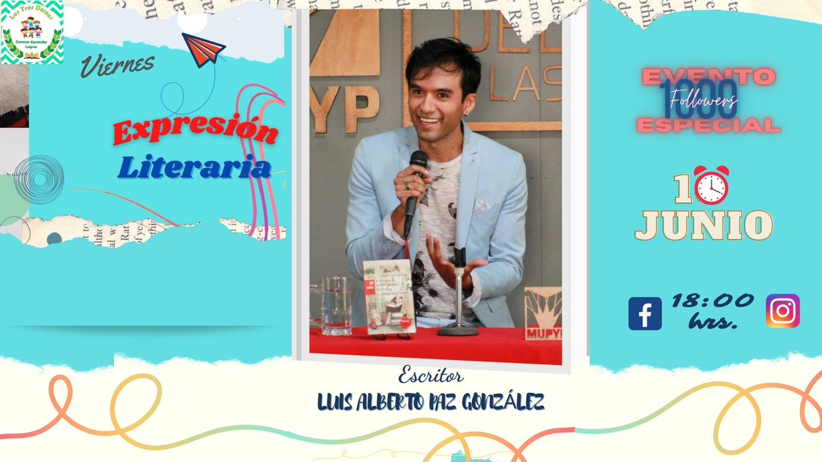 LectorPotrillo's tweet photo. Evento especial de Expresión Literaria con "Una mirada a través de las letras", festejando los 1000 followers de instagram.

Entrevistando al talentoso escritor de la narrativa mexicana @LuisAlbertoPaz1 

Acompañame a conocerlo https://t.co/XASx9reqoL https://t.co/wH8YgD4v2s