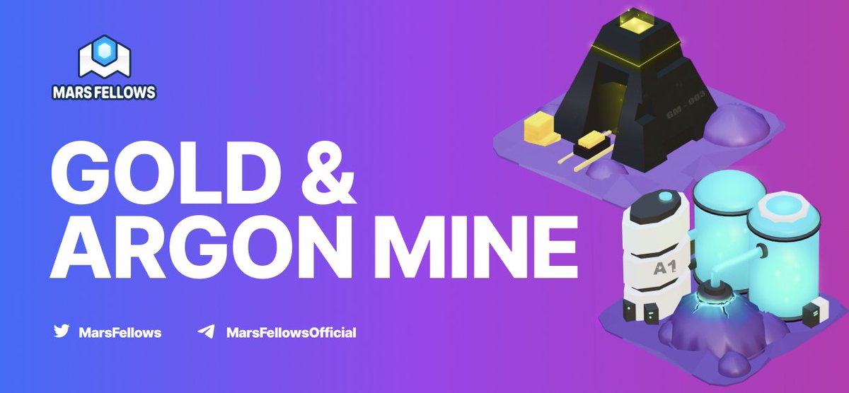 ⛏Mine in-game resources🎯

There are two types: gold and argon which can be mined by gold and argon mines or grabbing your opponents resources.

Use cases:
🏗Create new buildings
🦾Build defense
🛸Train your army 
🚀Upgrade buildings and warriors

#metaverse #MarsFellows