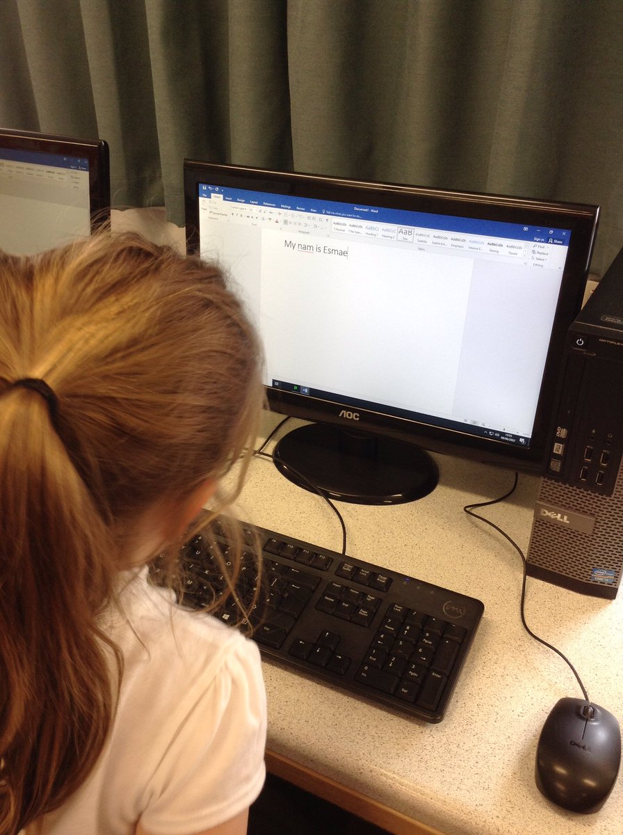 sps_year_1's tweet photo. Today we practised using the backspace and delete to edit our work on Word. We also tried to save our work too! #Computing #Year1Computing https://t.co/DVtXQ4bVwe