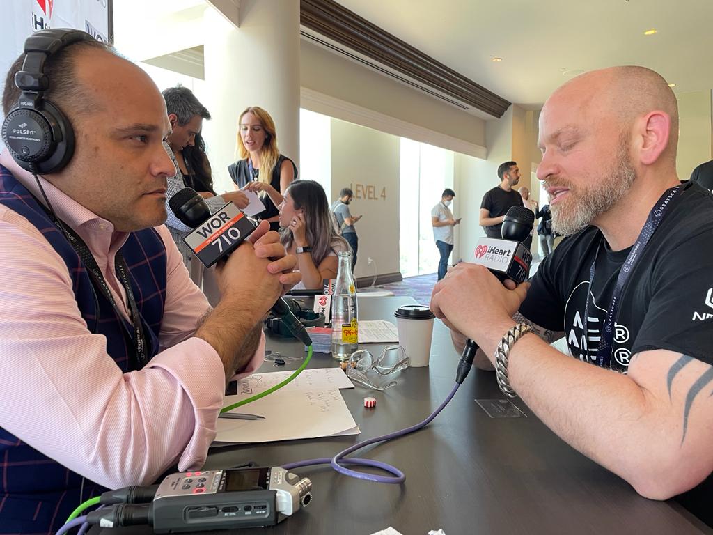 AriZoldan's tweet photo. .@nest_web3  founder and CEO Charles is joining us at #Consensus2022 for @iHeartRadio and #WOR710 to talk about Nest layer zero - real world bridge for #digitalidentity - allowing full attribution and control of a digital asset. Sounds cool no? 

#cryptocurrency #bitcoin #web3 https://t.co/hvdgJuuUeU