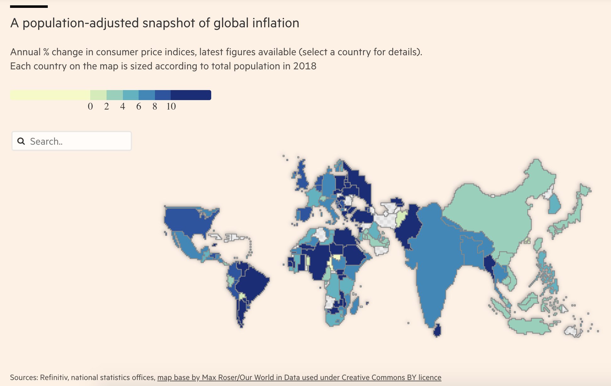 Financial Times on X: "Check out the FT's global inflation tracker to see  how your country compares on rising prices: https://t.co/ee1hhBQkoE  https://t.co/ZfcSLUZibB" / X
