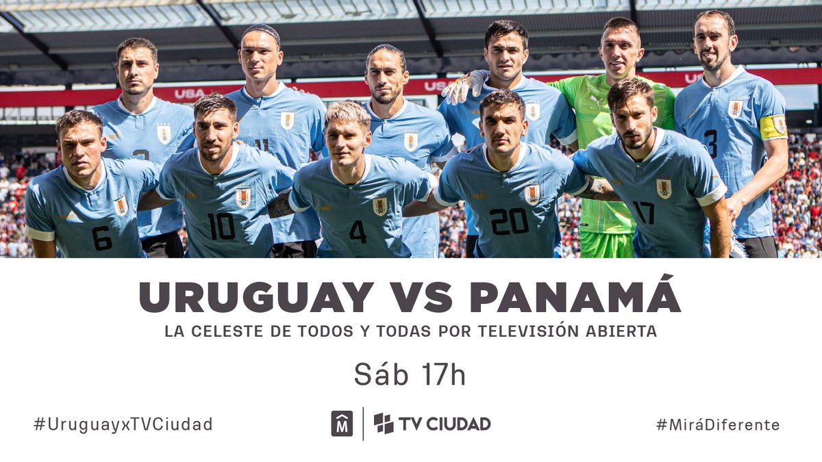TVCIUDADuy's tweet photo. La celeste de todos y todas por la televisión abierta #TVCiudad🙌

📺#UruguayxTVCiudad Sábado 17h 
Uruguay 🇺🇾 vs. Panamá 🇵🇦 Canal abierto 6.1 
No por la señal de cable, ni Direct TV https://t.co/LPg6YMkDsb