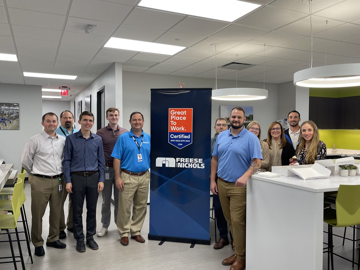 FreeseNichols's tweet photo. #TBT: Last week, our employees across Texas, the Central Plains and Southeast U.S. celebrated our fifth year of being named a @GPTW_US with treats, games and more. Want to join in on the fun? Apply now to #joinFNI: https://t.co/JgiSJgICAb

#GPTWcertified https://t.co/7a1v2CbQhm
